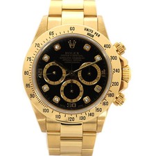Rolex Daytona 16528G 40mm K18YG Black Gold Dial Automatic Chronograph #KN006