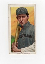 1909-11 T206 Bill Bradley sweet caporal tobacco baseball card