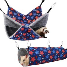 Ferret Rat Hammock Set Soft Hamster Hanging Tunnels and Tubes Cage Accessories