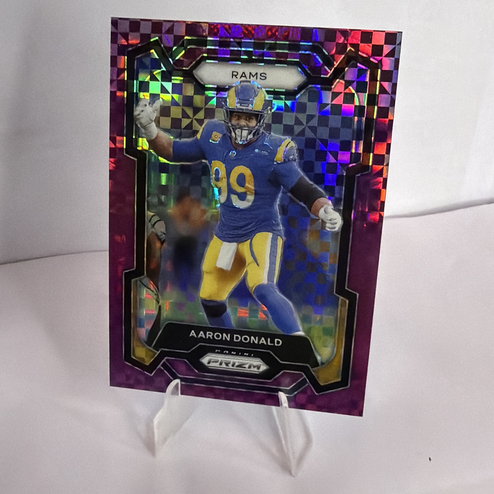 2023 Panini Prizm - Aaron Donald #162 Purple Power Prizm /49