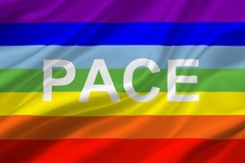 🌈BANDIERA DELLA PACE 150 X 90  CON ASOLA PER ASTA BASTONE ARCOBALENO PEACE🌈