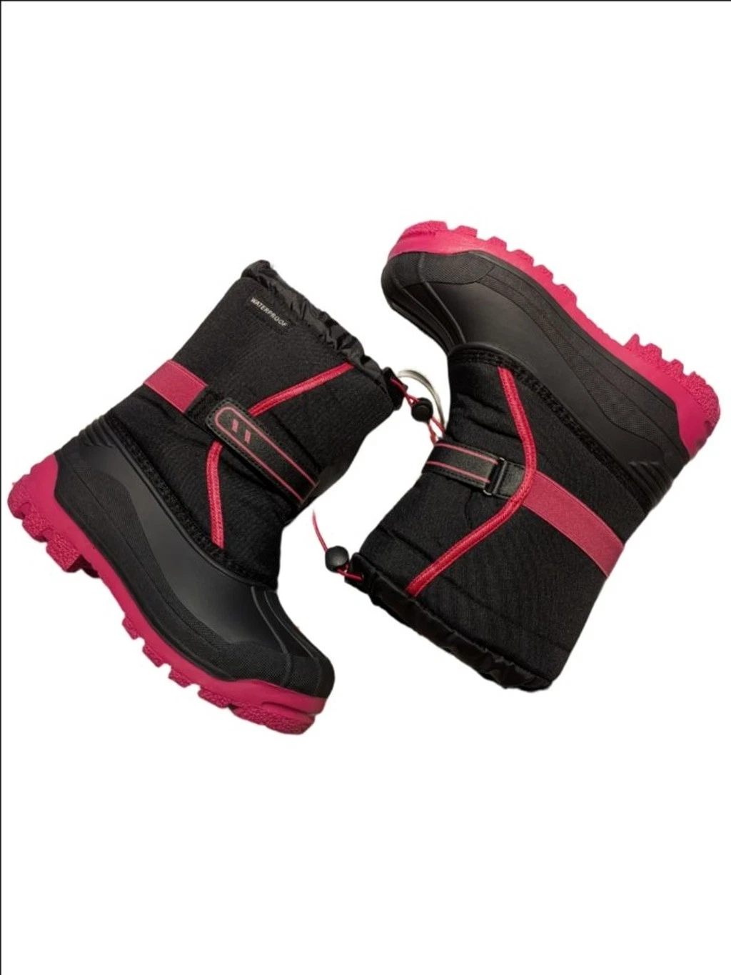 America's Suppliers Rain & Snow Boots 7.5 Black Pink