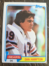 1981 Topps Dan Hampton #316 Vintage 80s Chicago Bears NFL Football Rookie Card. rookie card picture