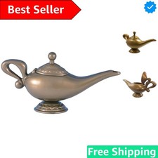 Battery-Powered Gold Genie Lamp Costume Accessory for Adults - 8.5 Inches