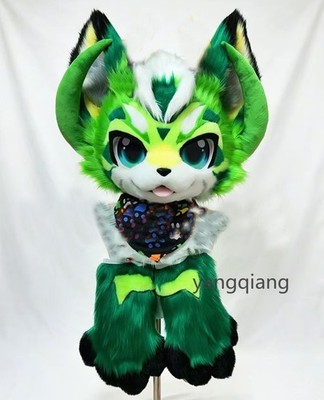 Fursuit Long Fur Husky Fox Mascot Head Party Halloween Fur Cosplay-Promotion