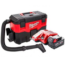 New Milwaukee 0880-20P M18 18V Li-Ion Wet Dry Vacuum 5.0 Ah Battery Charger Kit