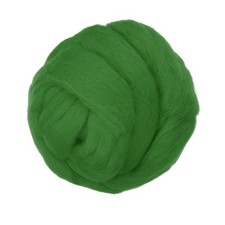 Wool Roving Yarn, 150G/5.3OZ Felting Wool Pure Roving Yarn, Grass Green