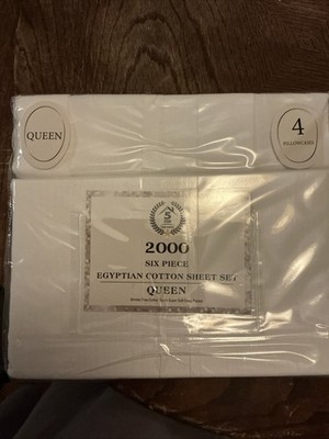 5 Star Home Fashion Egyptian cotton sheets sets, Queen, White