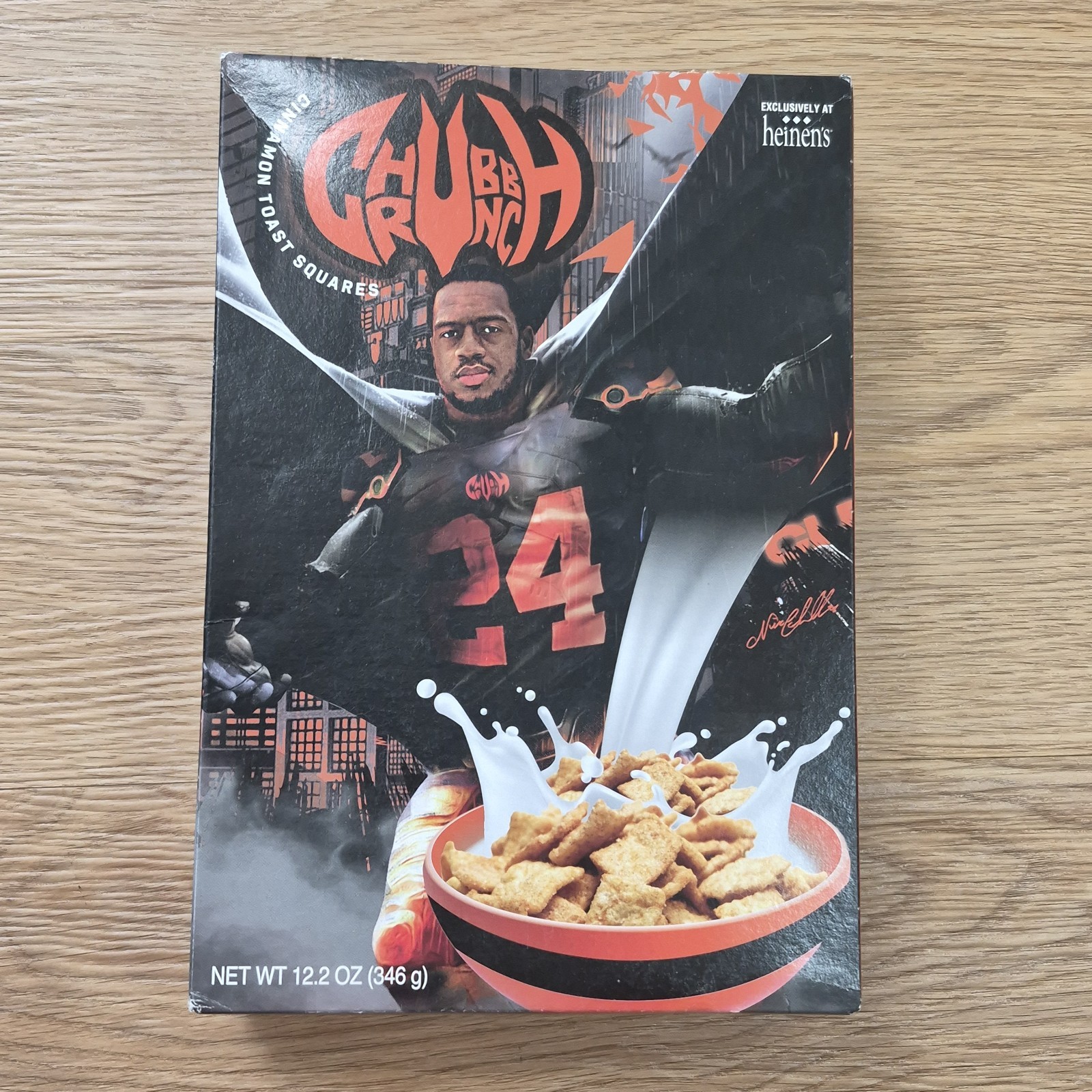 PLB Sports Nick Chubb Crunch Limited Edition Cereal Box Collectible Batman NEW