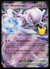 Carta Pokemon Mewtwo ex 064/128 Holo Ultra Rara Celebrazione 30°
