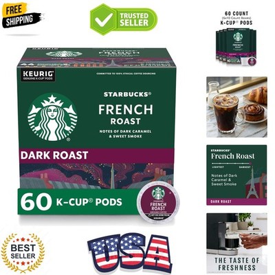 Starbucks K-Cup Coffee Pods, Dark Roast Hot or Iced Coffee, French Roast,  60 ... | eBay