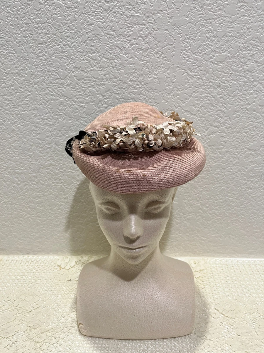 Pink Straw Vintage Hats for Women | eBay display picture 3