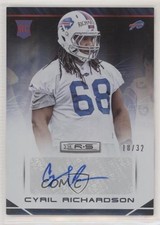 2014 Panini Rookies & Stars 18/32 Cyril Richardson #123 Auto 0nr3