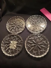 Gorham Lady Anne Full Lead Crystal Coasters Set of 4 Made In Germany 