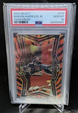 2024 SELECT Marvin Harrison Jr Field Level Tiger Stripe SSP PSA 10 POP 2!