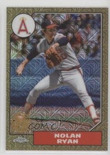 2022 Update 1987 Topps Chrome Silver Pack Series Mojo Gold 42/50 Nolan Ryan e8a