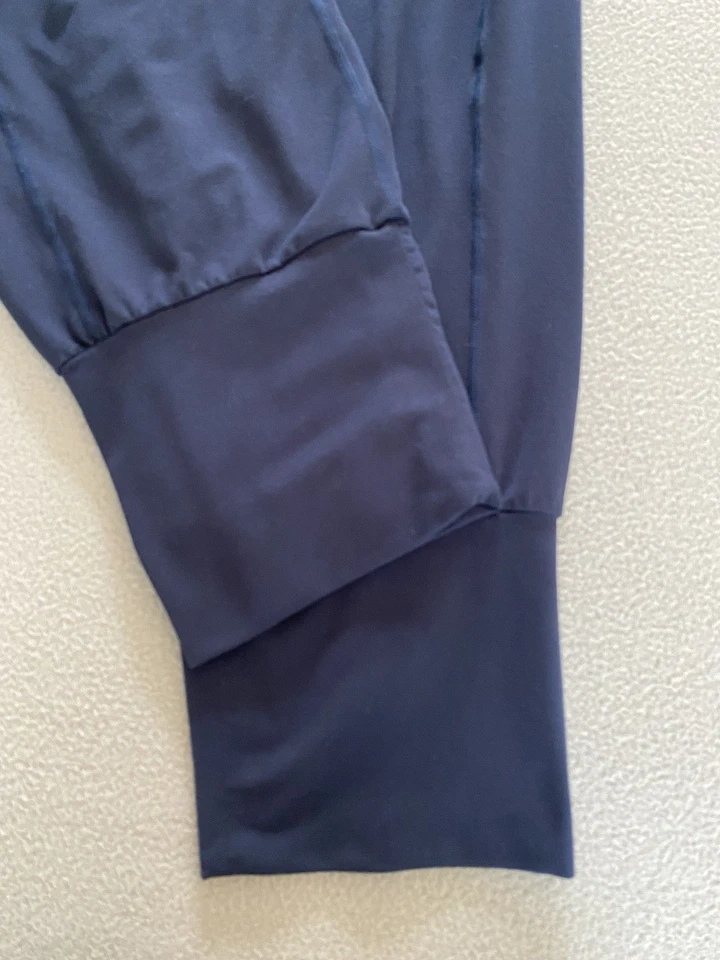 SWEATY BETTY YOGA PANTS GARY SZ 16-18 XL BLUE NAVY CROP WOMENS TROUSER PILATES — 第 3/4 张图片