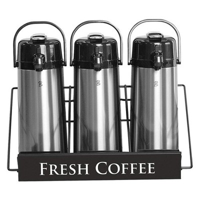 NEWCO COFFEE Airpot Rack Airpot Rack,12 1/2 in L,Black 48FP61