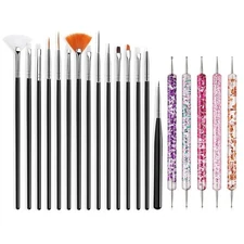 20pcs Nail Art Brush Set Painting Drawing Dotting Acrylic Gel Tools