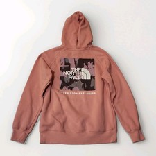 The North Face Hoodie Women's Small Pullover Graphic Long Sleeve Pink