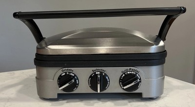 Cuisinart Griddler Gourmet GRID-8N Gray Corded Grill Panini Press