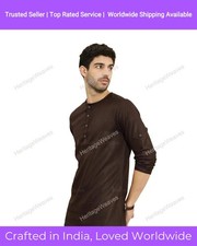 Mens Kurta Clothing Fashion Shirt Mens Short Kurta Cotton India Dress Kurta