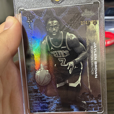 Topps 2025-26 Chrome Cactus Jack Jaylen Brown Celtics #2 Gold Refractor /150