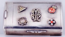 Faberge Cigarette Case Antique Imperial Tsar's Era Silver Enamel 1886 Boxed