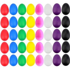 EVNEED 40PCS Plastic Egg Shakers Percussion Musical Maracas Easter Eggs for M...