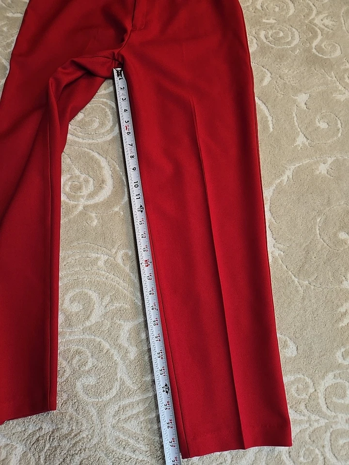 Bend Over Red Women's Pants Red Size 12 Straight Leg - Image 4 of 4