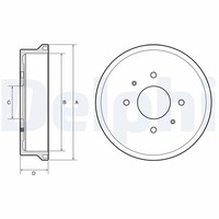 2X Delphi Bremstrommel BF604 FüR Smart 454 Forfour Mitsubishi Colt 6 Z31A Z32A