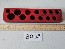 Mac Tool MECHANICS TIME SAVER Empty Red 13pc Magnetic Socket Tray USA