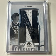 2013-14 SP Authentic Bill Laimbeer By The Letter Auto Patch N /50 Pistons HOF