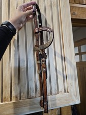 Vintage Western Silver Show Headstall Mexico Silver Horse Bridle