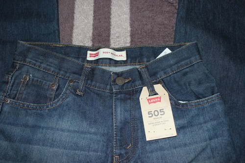NWT Boys LEVI STRAUS Straight Leg 505 Jeans-Size 14 Regular (27x27) NEW - Picture 2 of 4