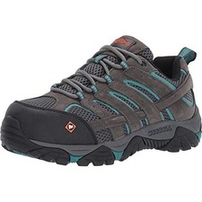 Merrell Women's Moab Vertex Vent Composite Toe Construction Shoe, Pewter, 8