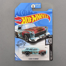 Hot Wheels Classic '55 Nomad Aqua & Rust w/Black DD8 Sp Rod Squad 5/10 2019
