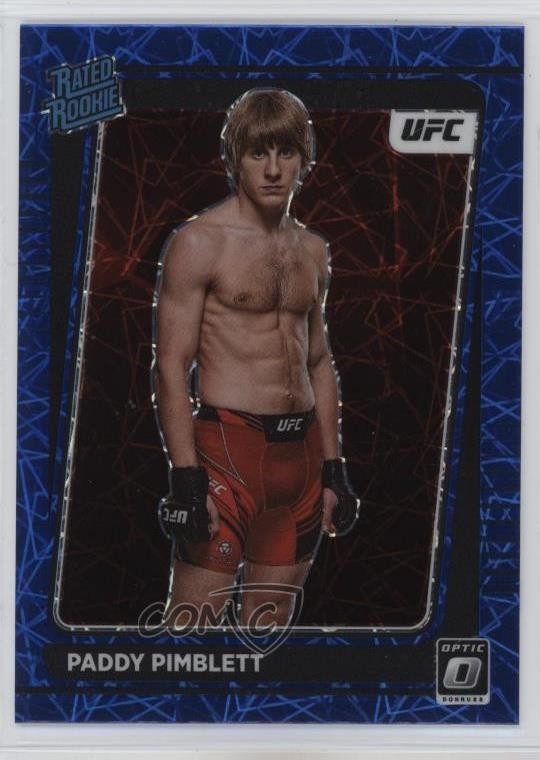 2022 Donruss Optic UFC Rated Rookie Blue Velocity Prizm Paddy Pimblett #103 1h6j