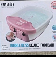 NIB HoMedics Footbath with Massaging Bubbles Foot Care Vibrating Pad           