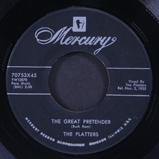 PLATTERS: the great pretender / i'm just a dancing partner MERCURY 7" Single