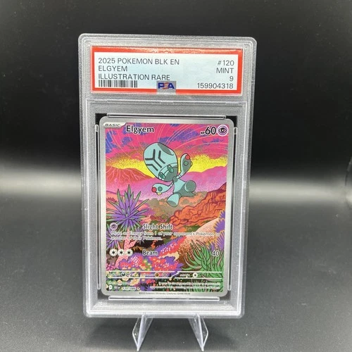 Pokémon tcg sv: black bolt Elgyem 120/086 illustration rare holo English PSA 9