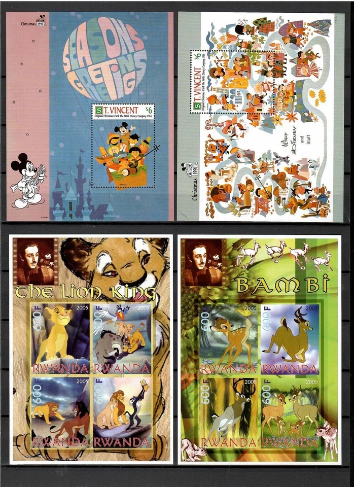 Composición de dibujos animados de Walt Disney [7] 50 diferentes juegos y s/s MNH #CNA343 Foto 3 de 4