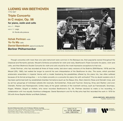 Ludwig van Beethoven Beethoven: Triple Concerto (Tripelkonzert) (Vinyl)