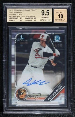 2019 Bowman Draft Chrome Pick Refractor 479/499 Adley Rutschman #CDA-AR Auto ya6