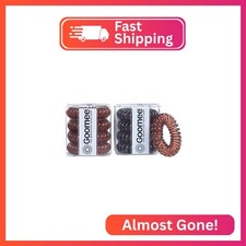 Goomee Spiral Hair Ties for Women, 8-Pack   Easy-off Coil Elastics, Prevent Tang