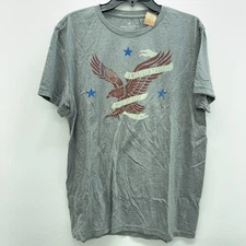 American Eagle Made To Last Gray Classic Fit Short Slee Tee Shirt Men's Size L