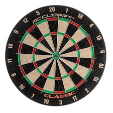 Classic Bristle Dartboard Official 18 x 1.5 Sisal Board, Self Healing Fib...