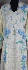 Ivory Chikankari 3D Flowers Beautiful Pakistan Suit