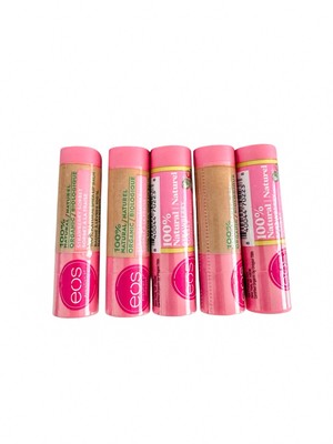 Lot of 5 EOS 100% Natural & Organic Shea Lip Balm Strawberry Sorbet 0.14oz NEW