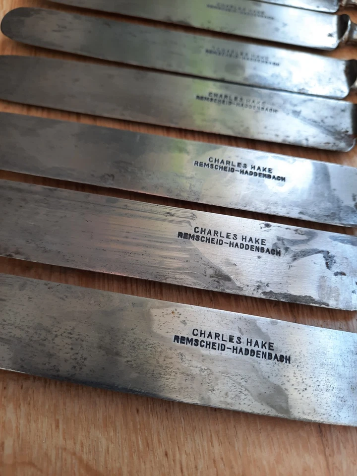 Tafelmesser Menümesser 12 Stück Charles Hake Remscheid - sehr alt vintage - Bild 2 von 4